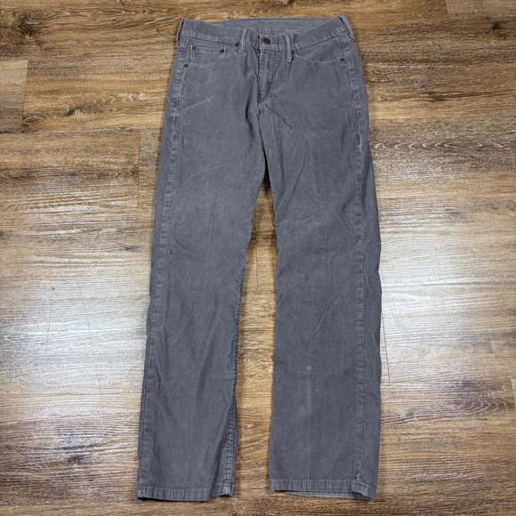 Levi's Corduroy Pants Mens 30x30 Gray Straight Fit Classic Casual Travel - Picture 4 of 9